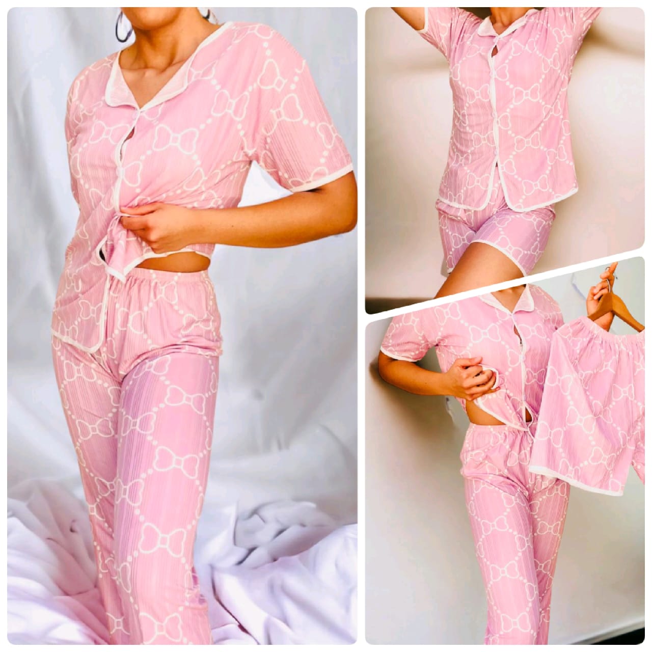 pijamas 3 pzas con botones