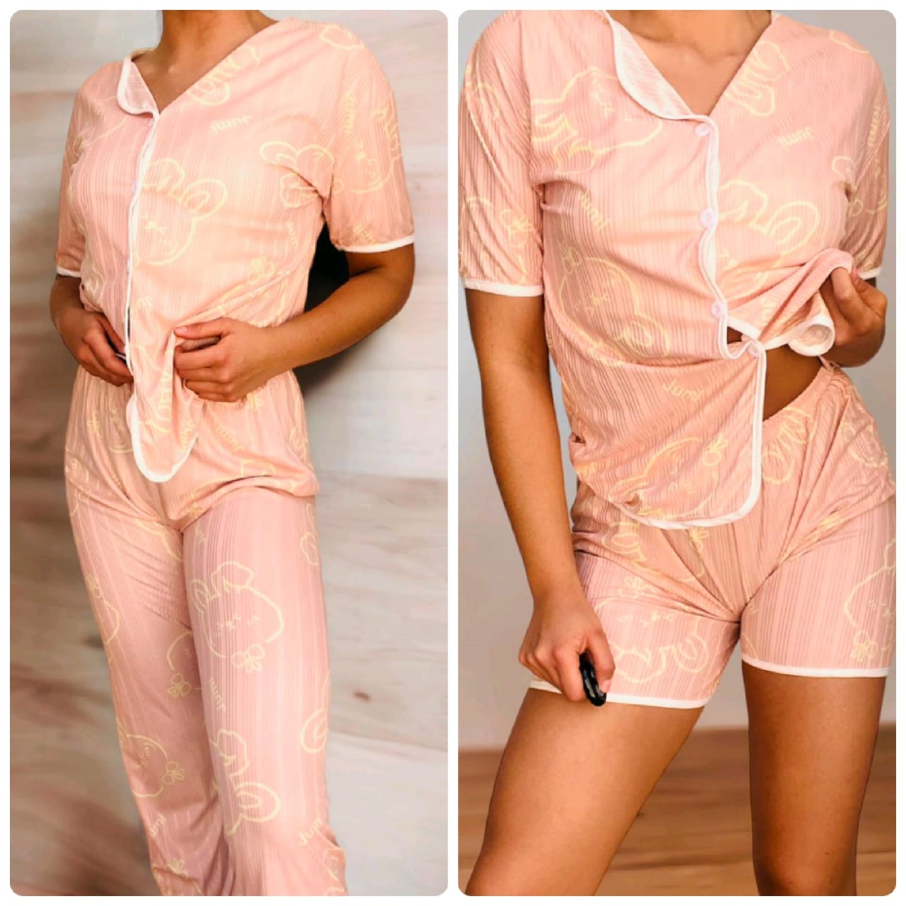 pijamas 3 pzas con botones