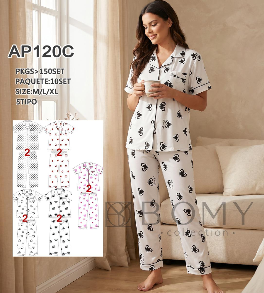 PIJAMA CORAZONES AP120C