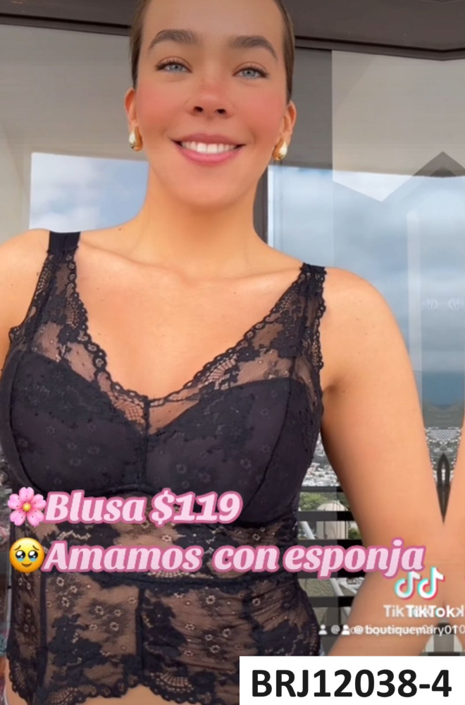 Blusa TOP BRJ12038 Espalda Lisa