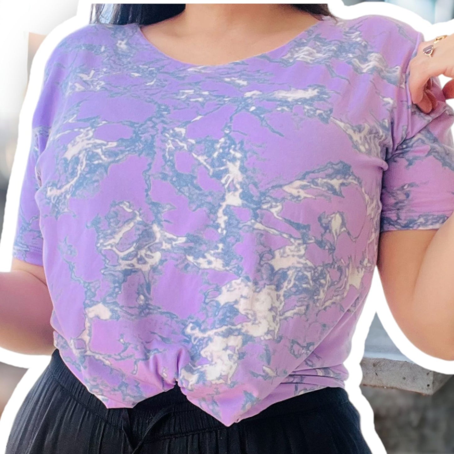 blusa dye lila