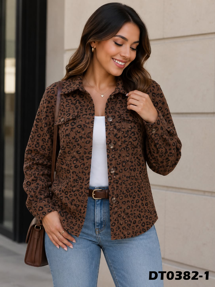 CHAMARRA AFELPADA LEOPARD DT0382