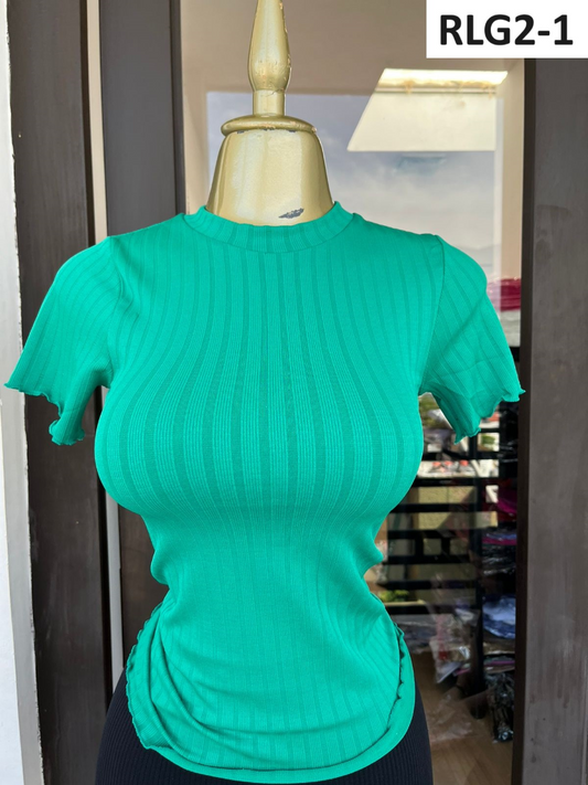 Blusas RLG2 Rayas Manguita Mini Olanes