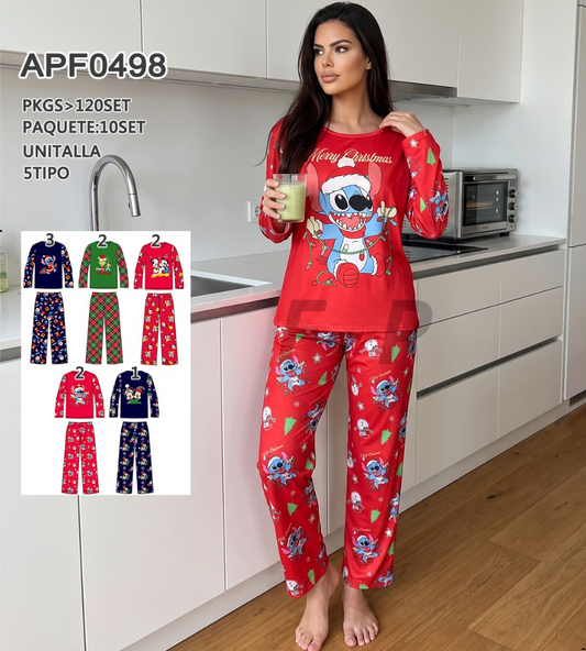 PIJAMA STICH NAVIDAD APF0498