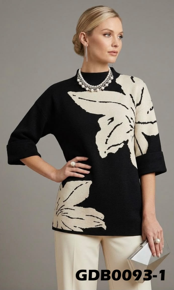 SUETER FLORES ELEGANTE GDB0093