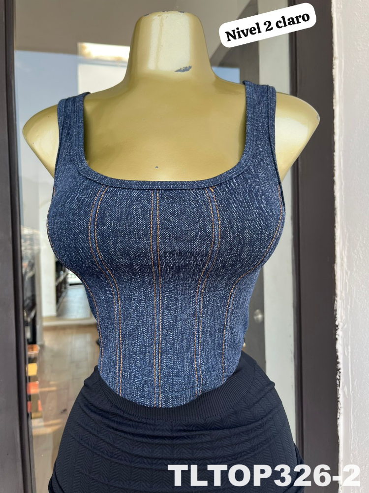 BLUSA 2X99 TLTOP326 MEZCLILLA
