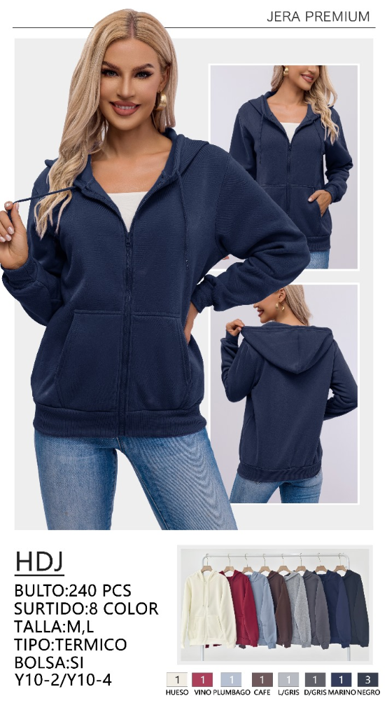 SUDADERA CON CIERRE HDJ