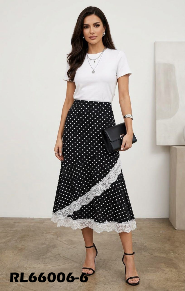 FALDA POLLA ENCAJE RL66006