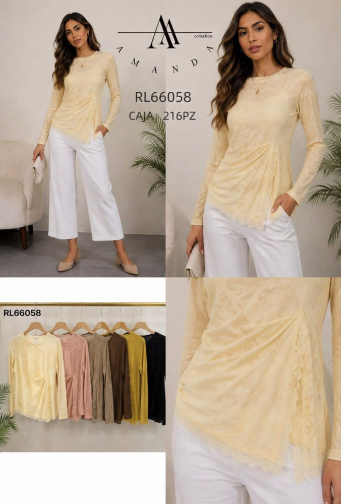 BLUSA ENCAJE RL66058