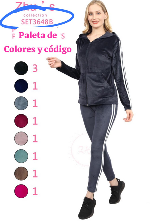 CONJUNTO ADIDAS TERCIOPELO SET3648B