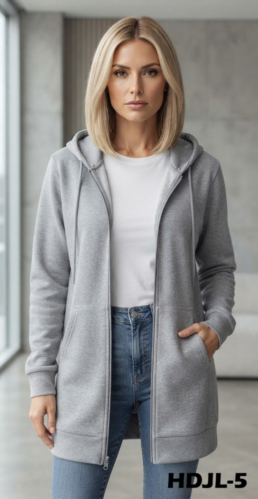 SUDADERA CIERRE LARGA HDJL