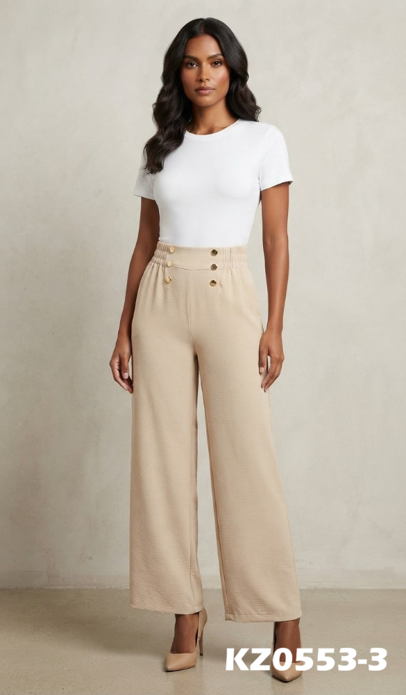 PANTALON BOTONES DORADOS KZ0553