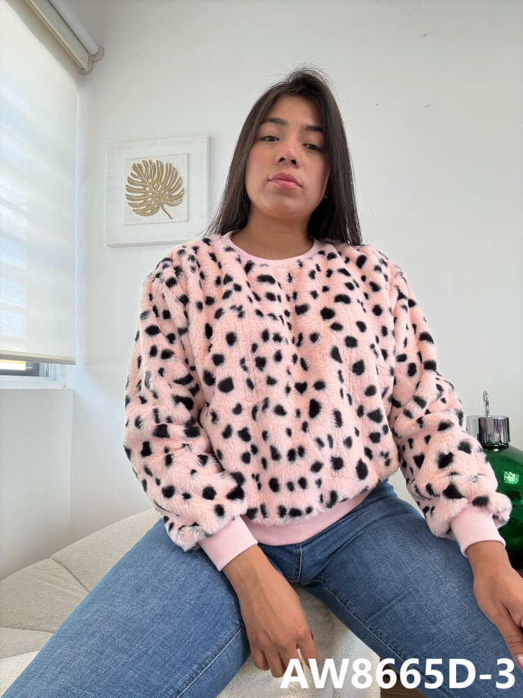 SUETER PELUCHE PRINT AW8665D