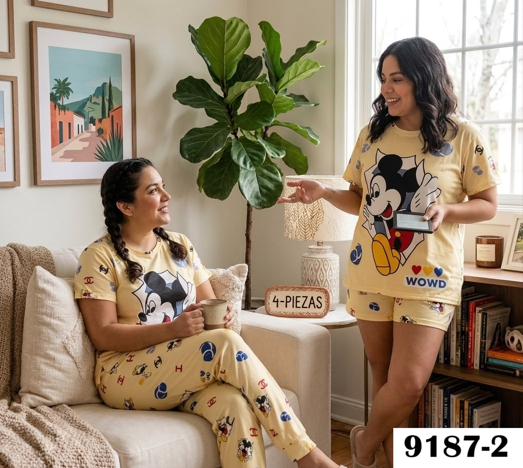PIJAMA VIRAL 4 PIEZAS 9187