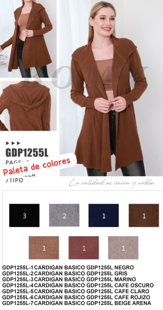 CARDIGAN BASICO GDP1255L