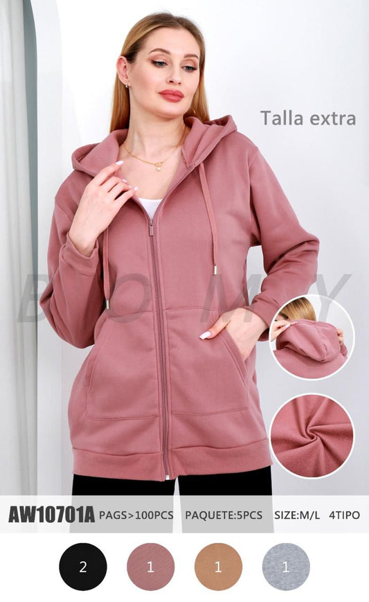 SUDADERA CON CIERRE AW10701A