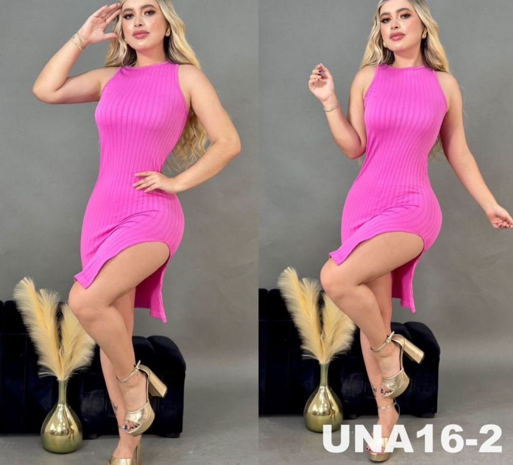 VESTIDO UNA16 CUELLO BAJO