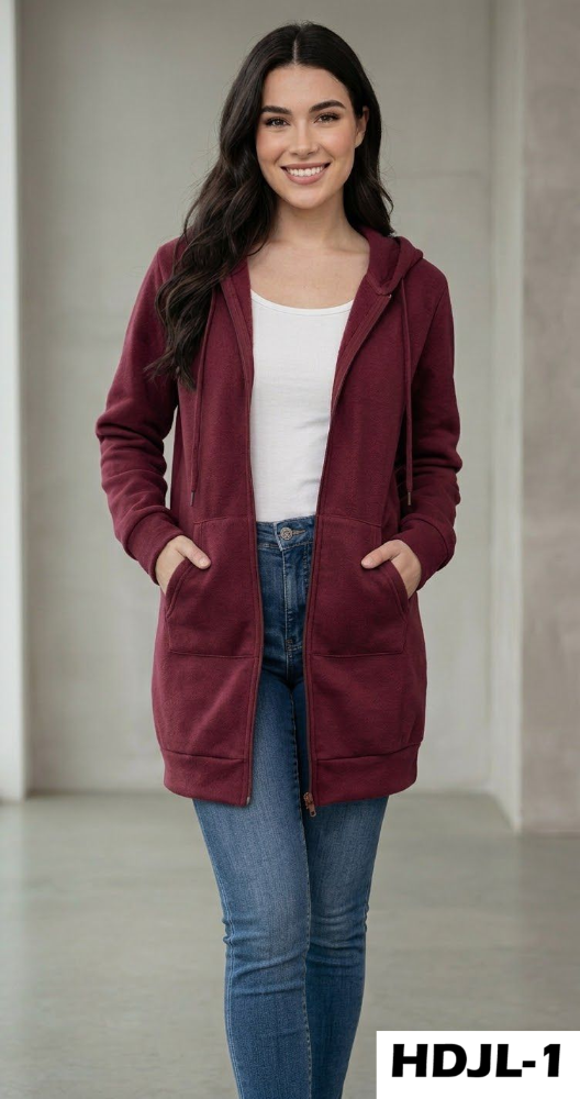 SUDADERA CIERRE LARGA HDJL