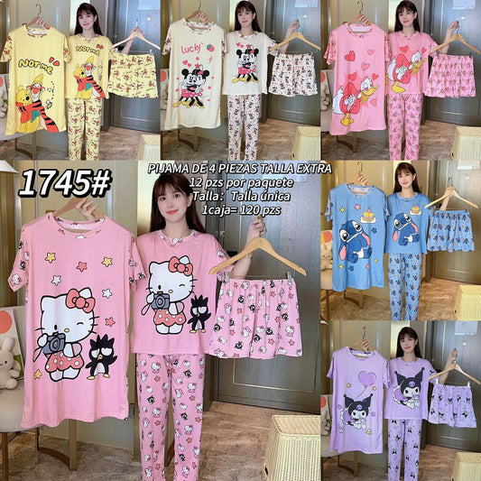 PIJAMA 4 PIEZAS BATA 1745