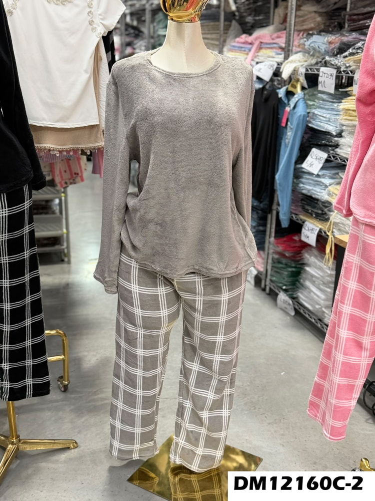 PIJAMA AFELPADA CUADRILLE DM12160C