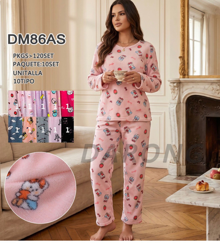 PIJAMA AFELPADA OSITOS DM86AS