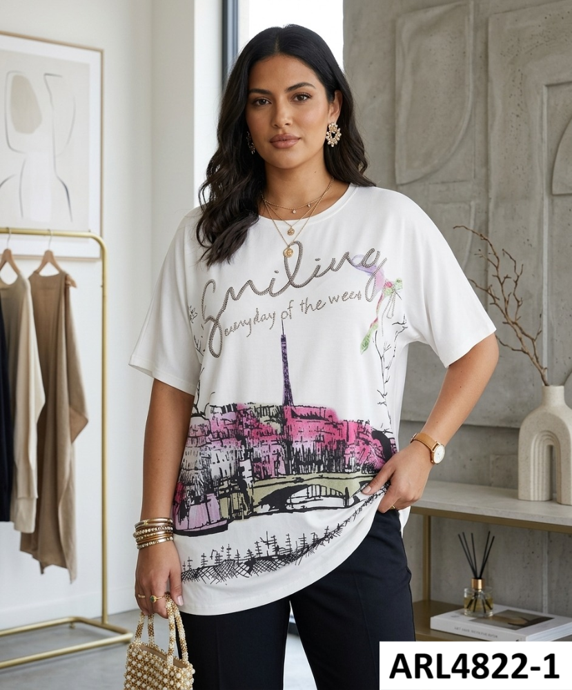 BLUSA AMPLIA CELESTE ARL4822