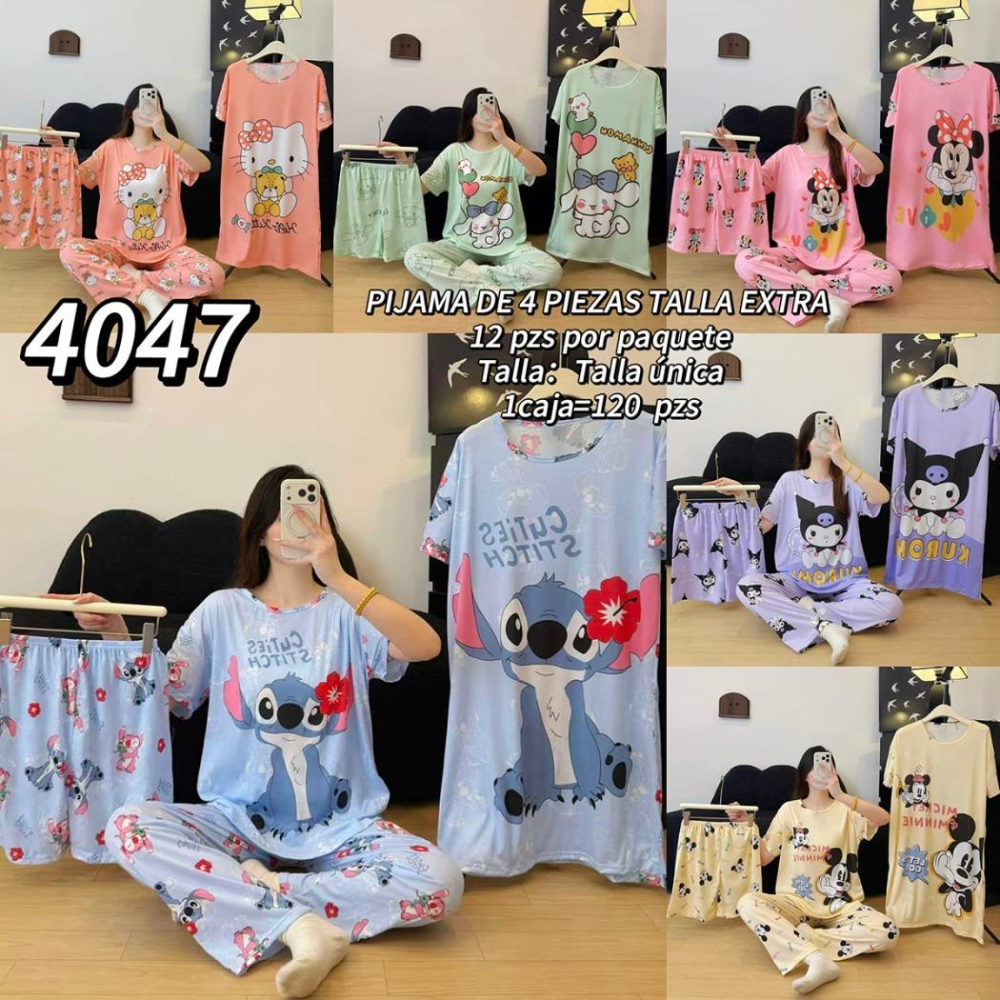 PIJAMA VIRAL 4 PIEZAS 4047