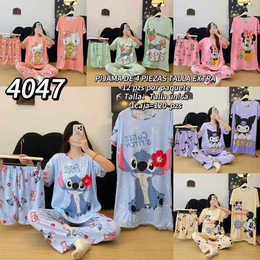 PIJAMA VIRAL 4 PIEZAS 4047
