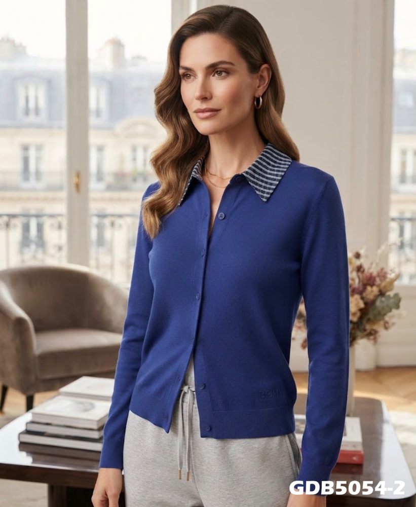 CARDIGAN CAMISERO CREMA GDB5054