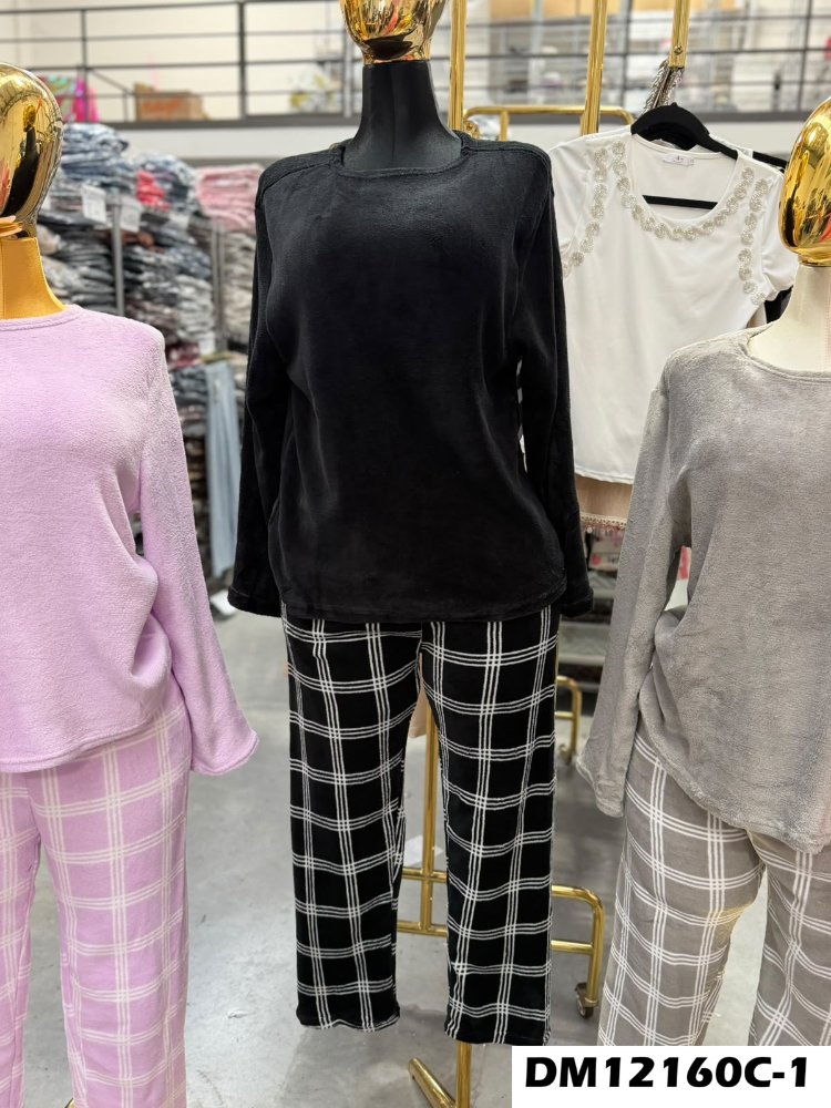 PIJAMA AFELPADA CUADRILLE DM12160C
