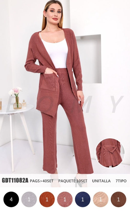 CONJUNTO PANTALON Y CARDIGAN GDT11082A