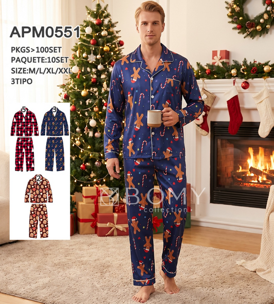 PIJAMA NAVIDEÑA CABALLERO APM0551