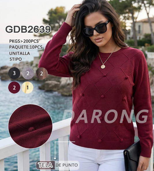 SUETER ROMBOS TINTO GDB2639