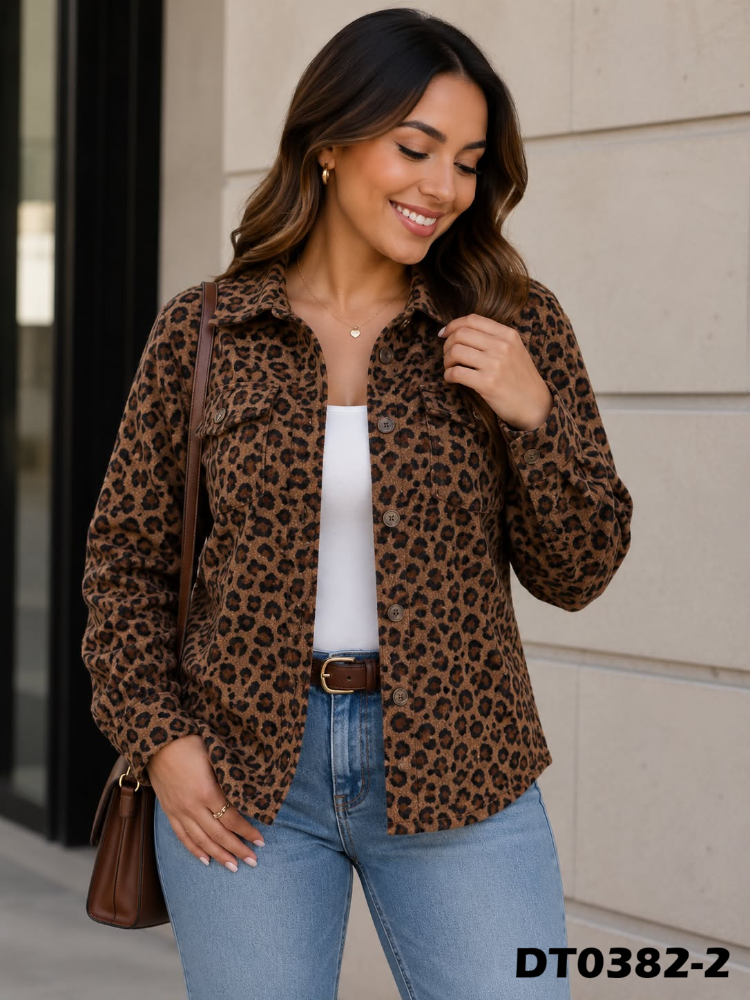 CHAMARRA AFELPADA LEOPARD DT0382