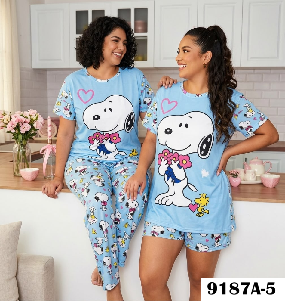 PIJAMA CURVE 4 PIEZAS 9187A