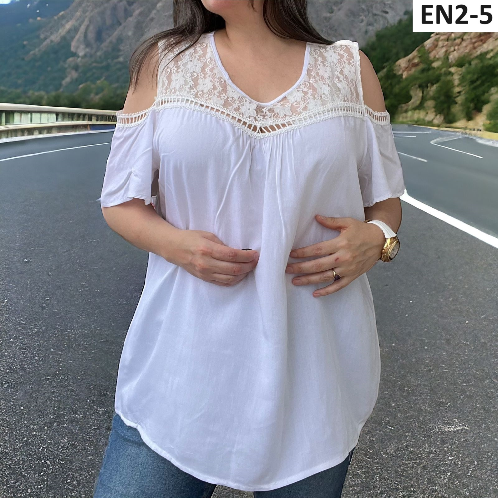 Blusa Temporada Encaje Hombros Abiertos EN2
