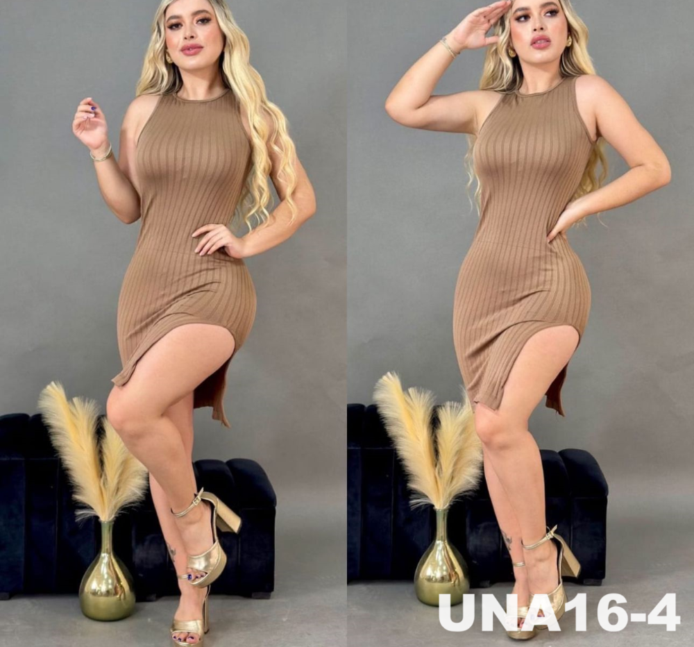 VESTIDO UNA16 CUELLO BAJO
