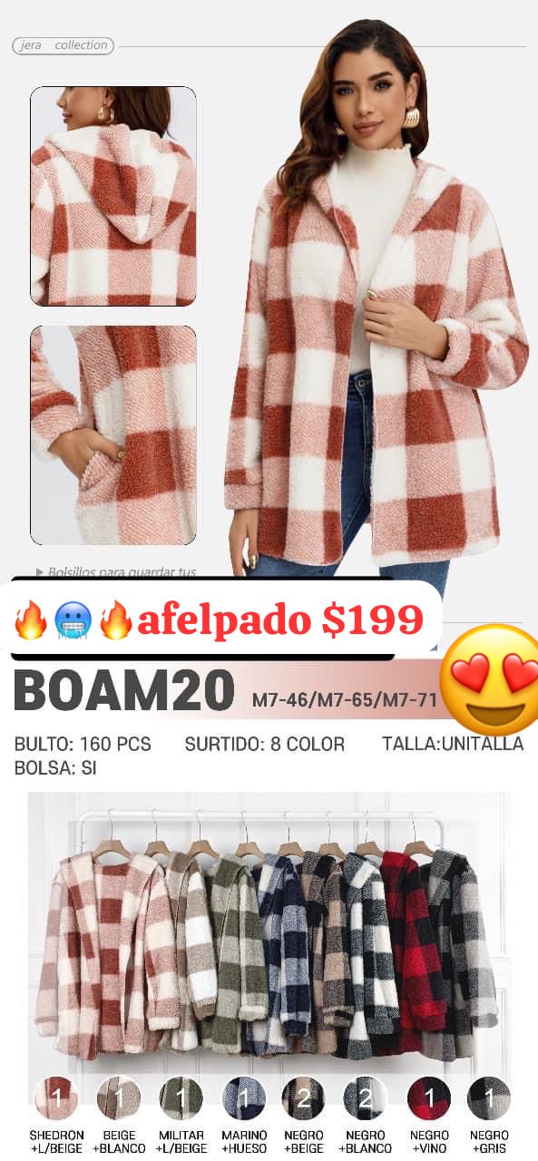 ABRIGO AFELPADO BOAM20