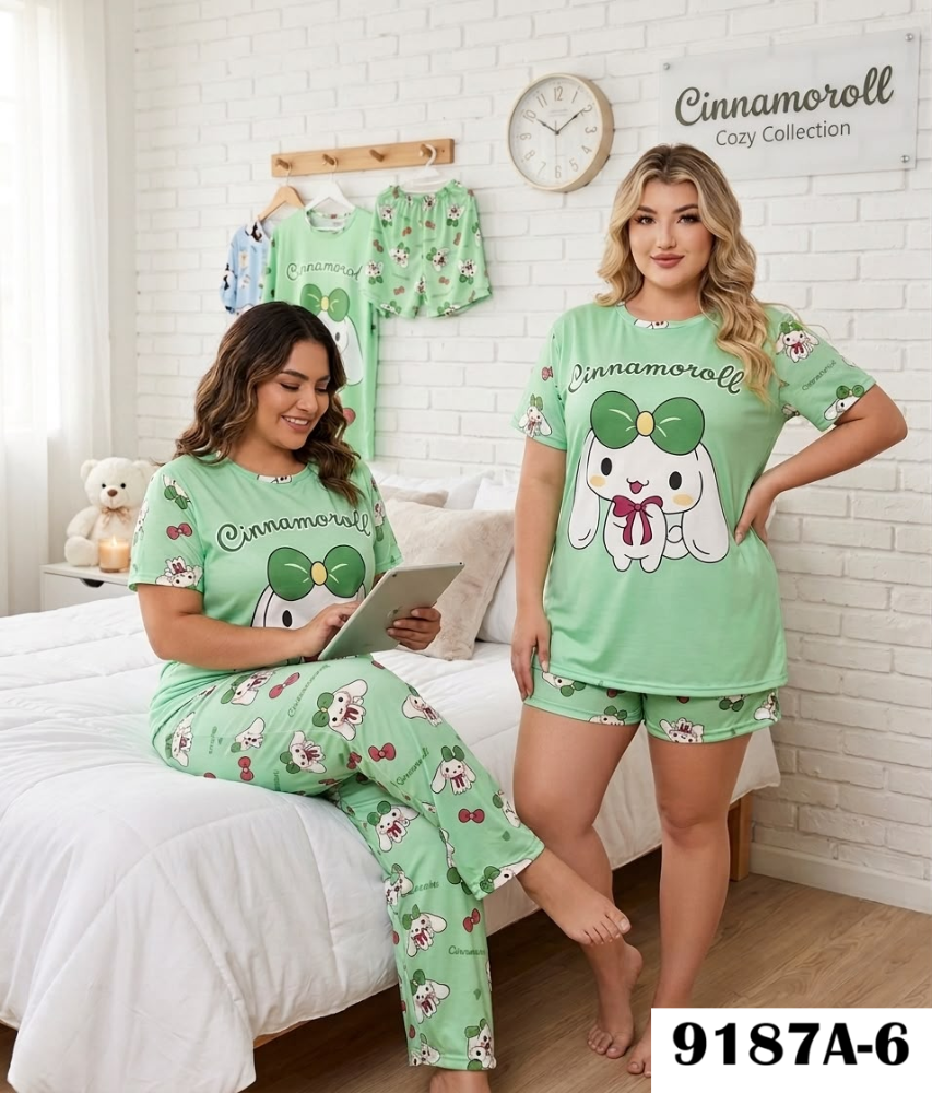 PIJAMA CURVE 4 PIEZAS 9187A