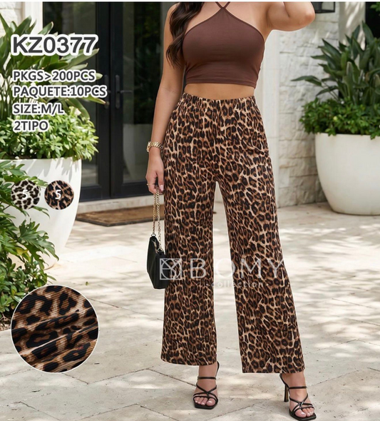 PANTALON PALAZZO SAFARI KZ0377