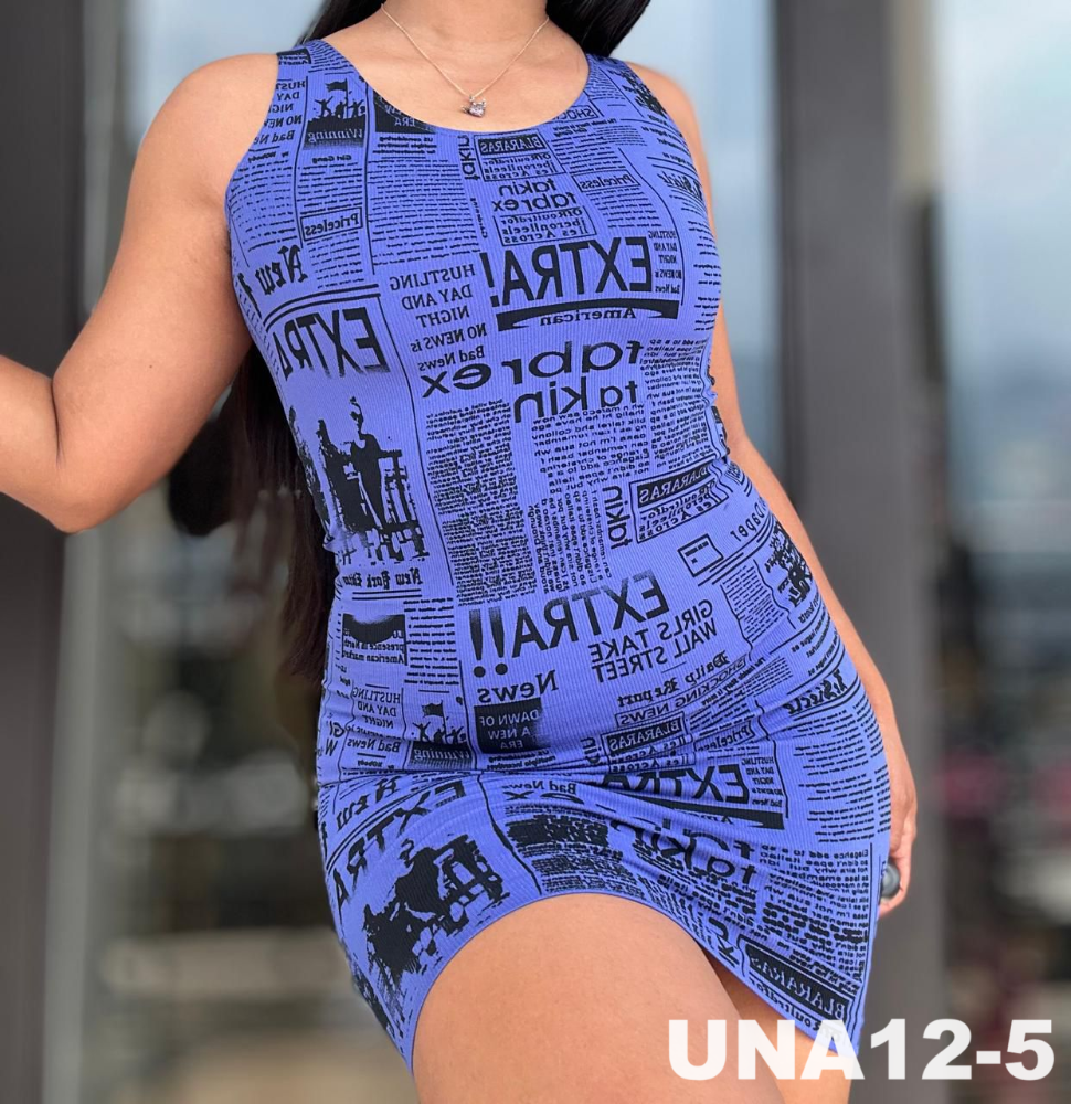 VESTIDO PERIODICO UNA12