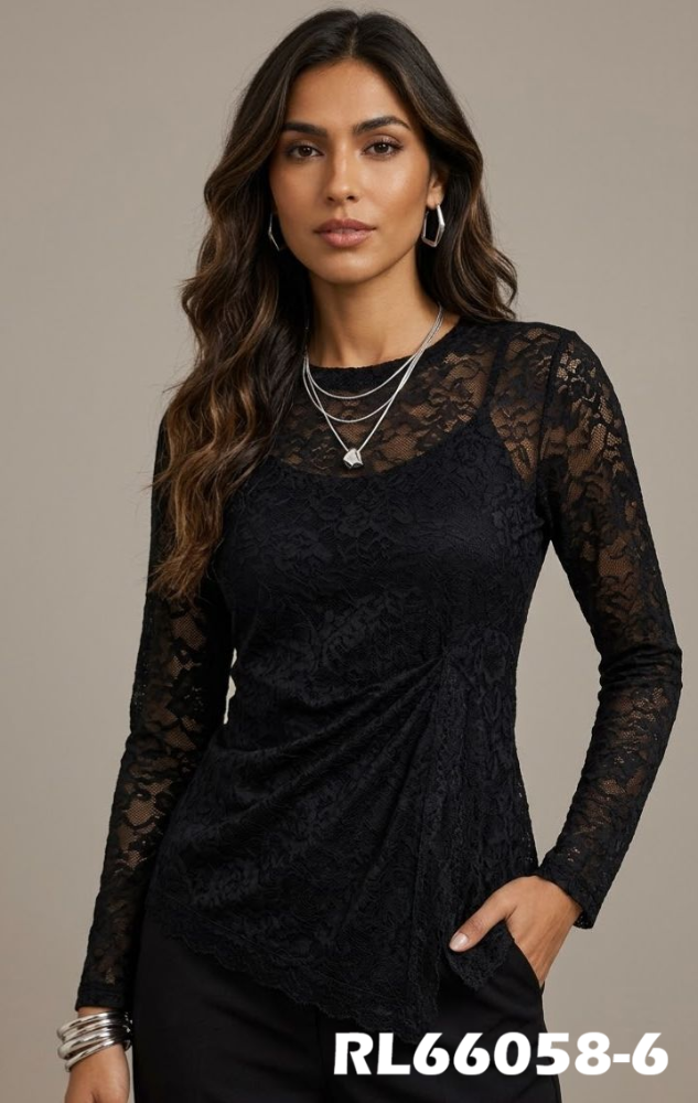 BLUSA ENCAJE RL66058