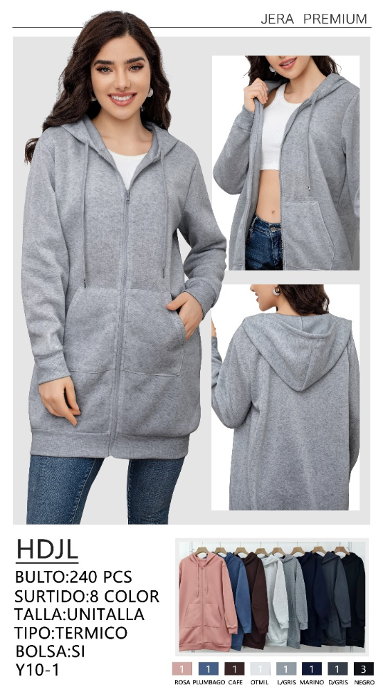 SUDADERA CIERRE LARGA HDJL