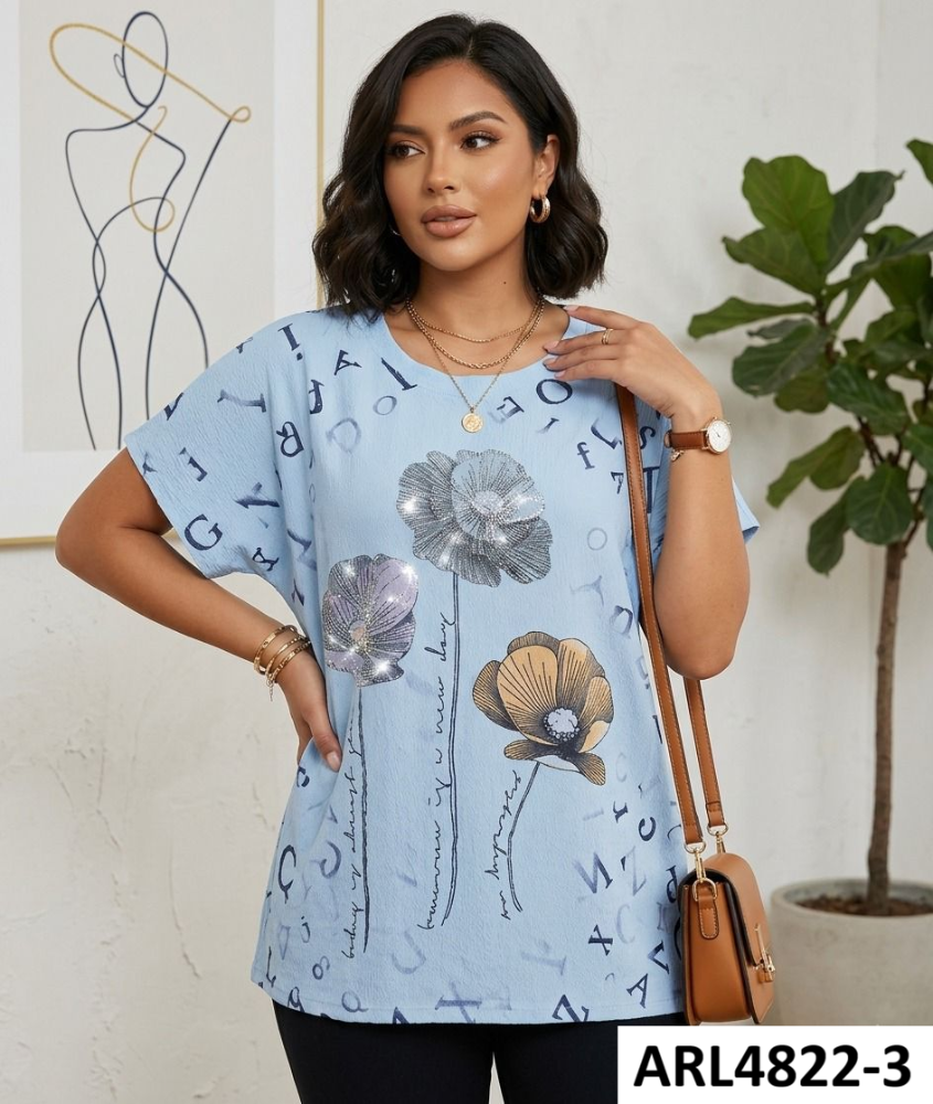 BLUSA AMPLIA CELESTE ARL4822
