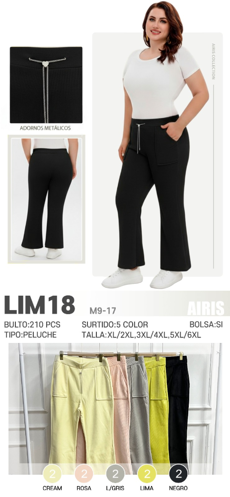 PANTALON TALLAS PLUS LIM18