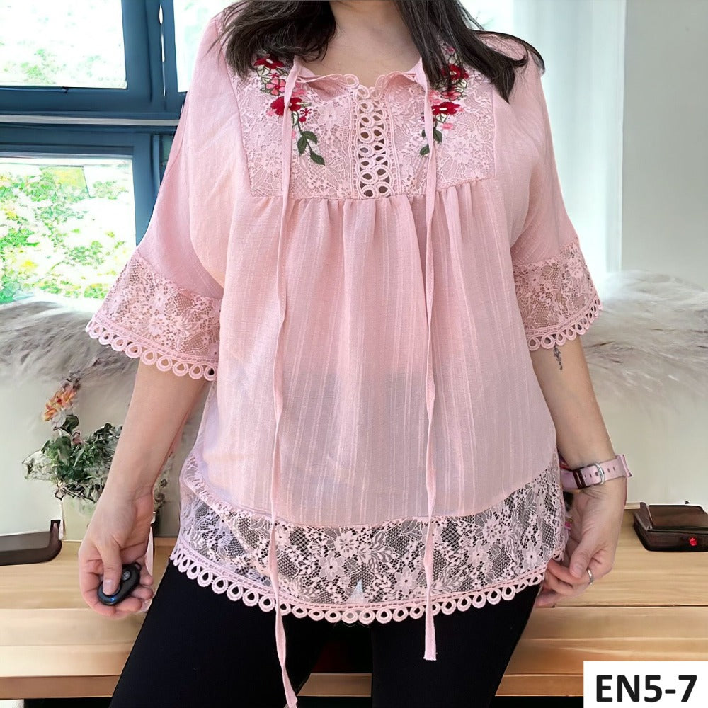 Blusa Temporada Hombros Flores EN5