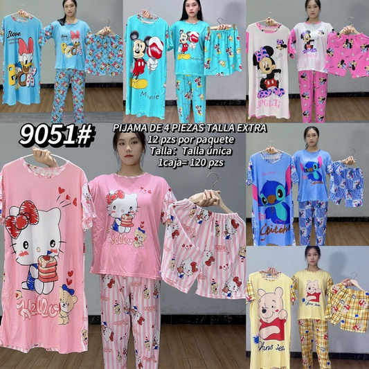 PIJAMA 4 PIEZAS BATA 9051