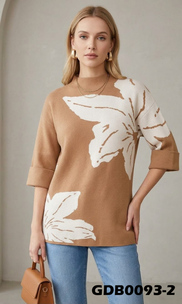 SUETER FLORES ELEGANTE GDB0093