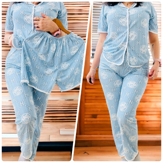 pijamas 3 pzas con botones