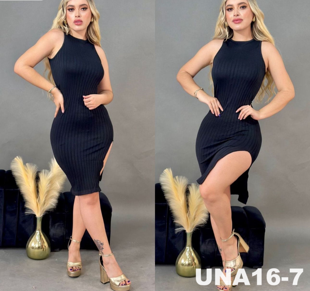 VESTIDO UNA16 CUELLO BAJO